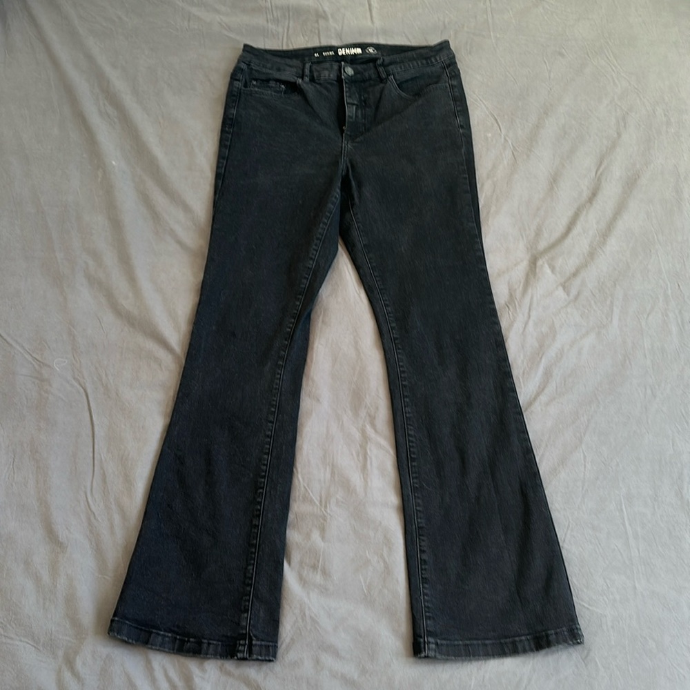 Denim 153, Flair Bootcut, Black Denim, Size 34x32
